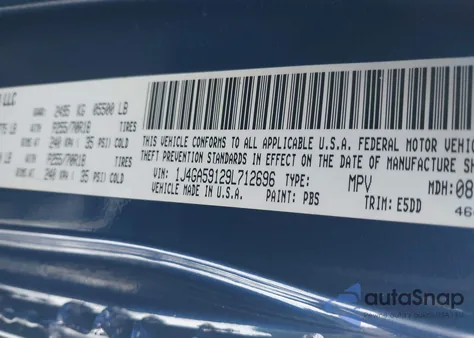 2009 Jeep Wrangler Unlimited Sahara z USA, uszkodzony, nr VIN 1J4GA59129L712696